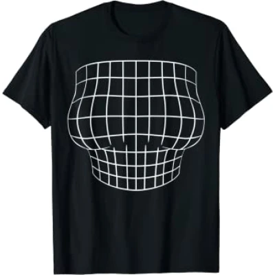 Magnified Chest Optical Illusion Grid - Big Boobs T-Shirt : Clothing, Shoes &amp; Jewelry