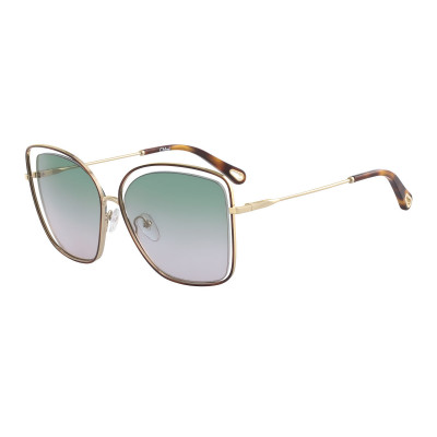 Poppy Cutout Metal Square Sunglasses