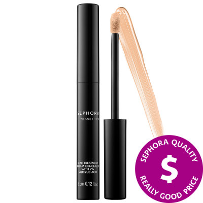 SEPHORA COLLECTION Clear and Cover Acne Treatment Cream Concealer with 2% Salicylic Acid 1 Ivory 0.12 oz/ 3.5 mL