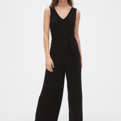 V-Neck Wide-Leg Jumpsuit