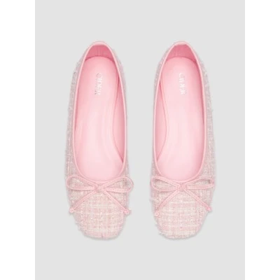 BOWKNOT TWEED MARY JANE FLATS