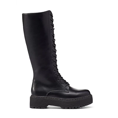 Steve Madden - Bonniee knee-high lace-up boot (Women, Black,)