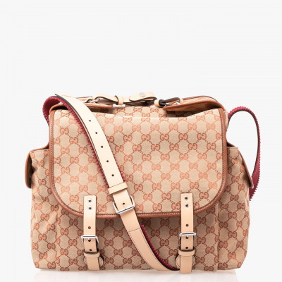 GG Canvas Changing Bag - Brown