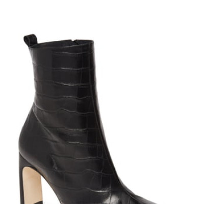 Womens Miista Marcelle Reptile Embossed Bootie