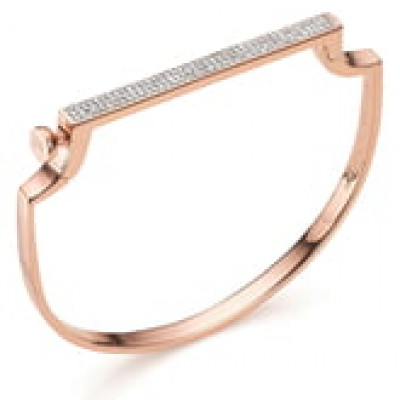 Womens Monica Vinader Engravable Signature Thin Diamond Bangle