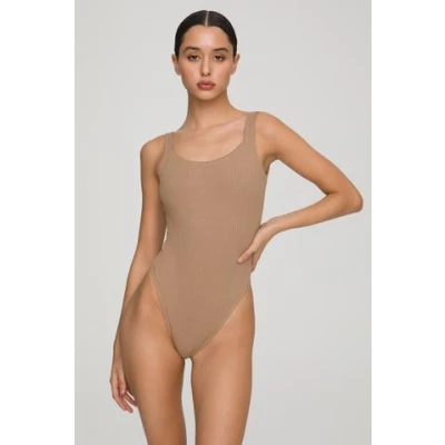 Scoop Back Body Taupe001 Bodysuit