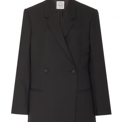 Toteme Loreo Oversized Double-Breasted Wool-Blend Blazer