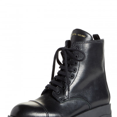Womens Prada Lace-Up Combat Boot