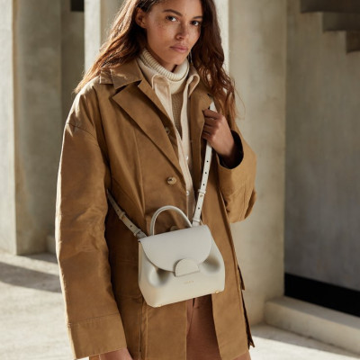 Number One Nano - Chalk Textured leather