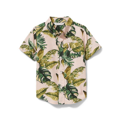 Palm Print Poplin Shirt