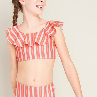 Ruffle-Trim Bikini for Girls