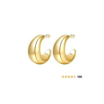 Chunky Gold Hoop Earrings