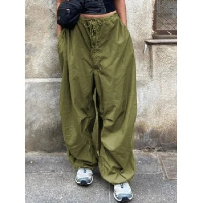 Size Friendly Low Waist Parachute Cargo Pants