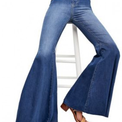 Free People Just Float On Flare Jeans - Jericho Blue -