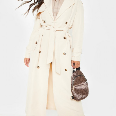 Stone Oversized Trench Coat