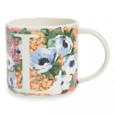 Anthropologie Home Dawn Monogram Mug