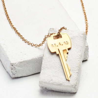 Date to Remember Classic Key Necklace