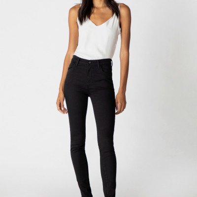 Maria High-Rise Skinny In Eco Seriously Black