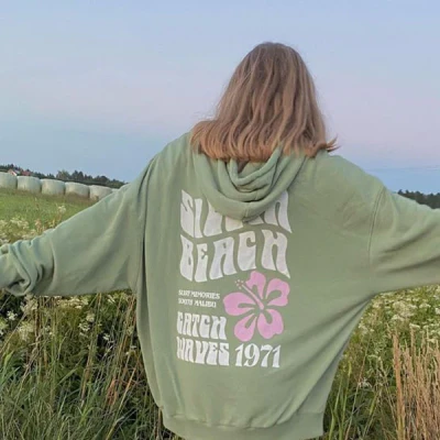 Laura Green Siesta Beach Floral Hoodie