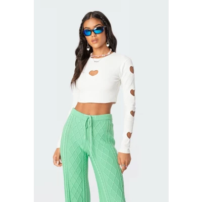 Empty Heart Ribbed Top