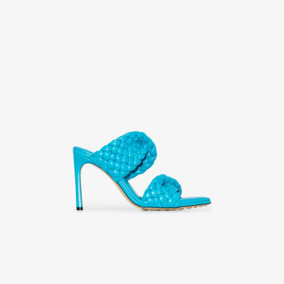 Bottega Veneta blue BV Curve 95 leather sandals