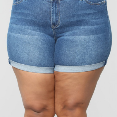Tell Me Again II Denim Shorts - Dark Denim