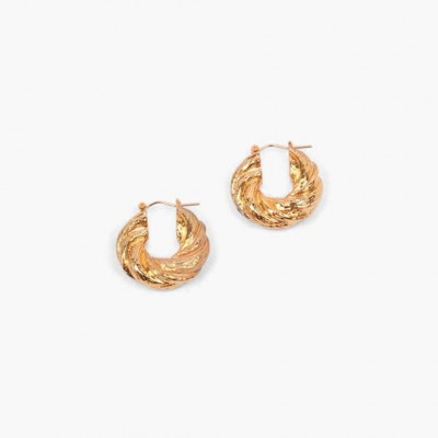 Twist Hoops Gold Plated