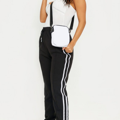 Black Double Side Stripe Joggers