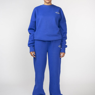 Blue Logo Collage Crewneck