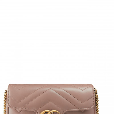 Gucci Supermini Matelasse Leather Shoulder Bag - Red