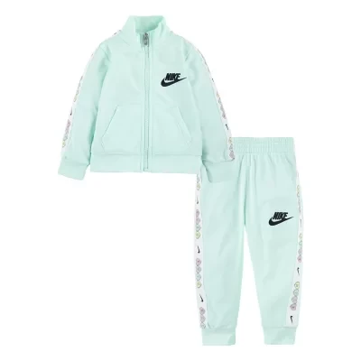 Nike Size 12M 2-Piece Valentines Day Taping Tricot Track Suit Set In Mint