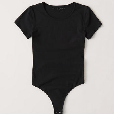 Womens Short-Sleeve Crewneck Bodysuit | Womens Tops | Abercrombie.com