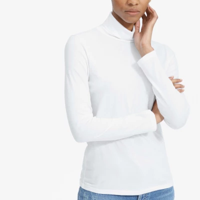 Womens Cotton Turtleneck Tee Sweater by Everlane in White