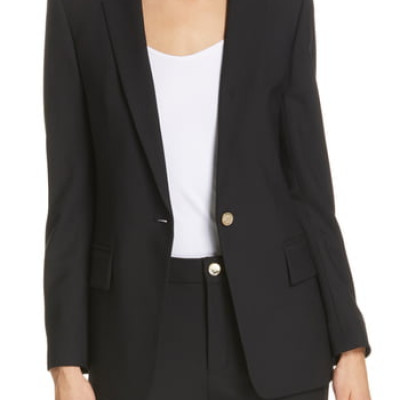 Womens Club Monaco Borrem Single Button Blazer