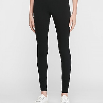 Mid Rise Essential Full Length Leggings Black Womens XXS