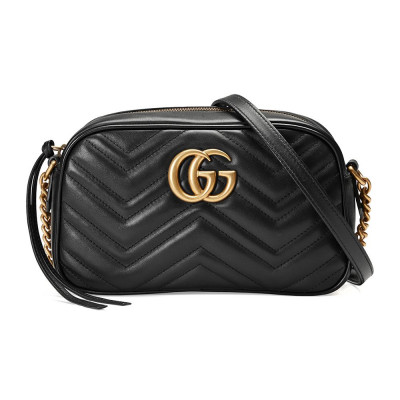 Gucci GG Marmont small matelass shoulder bag - Black