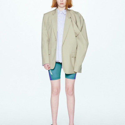 Unbalanced Shoulder Khaki Jacket