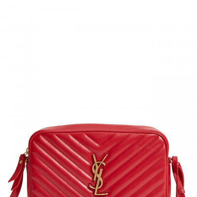 Saint Laurent Medium Lou Calfskin Leather Camera Bag - Burgundy