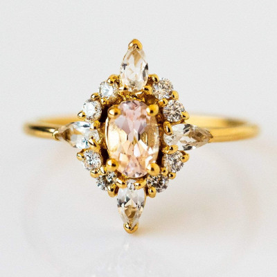 Pink Lady Ring with Pink Quartz