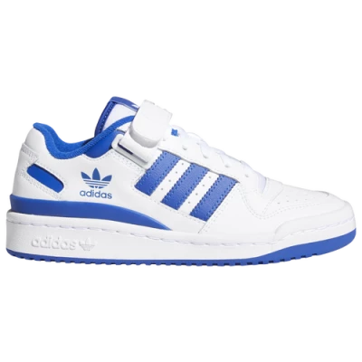 adidas Boys adidas Forum Low - Boys Grade School Basketball Shoes White/Blue Size 04.0