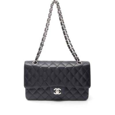 Double flap shoulder bag