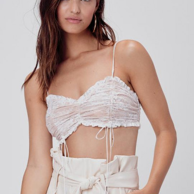 Verbena Lace Shirred Tank