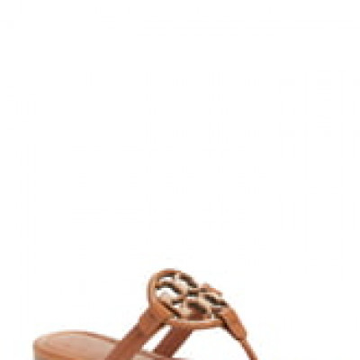 Womens Tory Burch Metal Miller Flip Flop