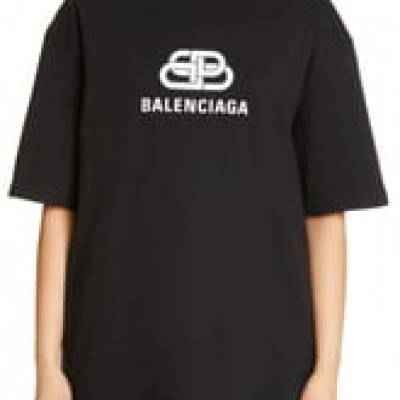 Womens Balenciaga Bb Logo Oversized Tee