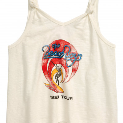 Girls Treasure & Bond Knot Strap Band Graphic Tank