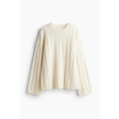 Cable-knit jumper