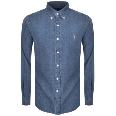 Ralph Lauren Slim Fit Denim Shirt Blue
