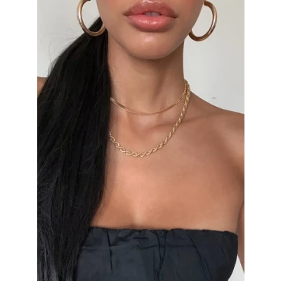 Small Thick Hoops Gold