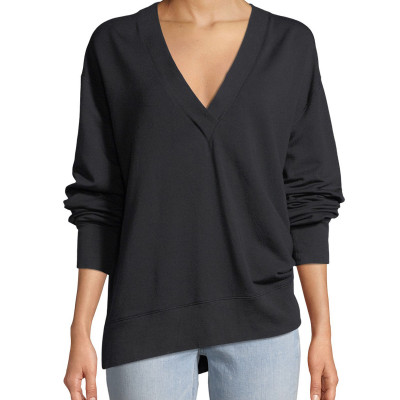 Flora V-Neck Long-Sleeve Pullover