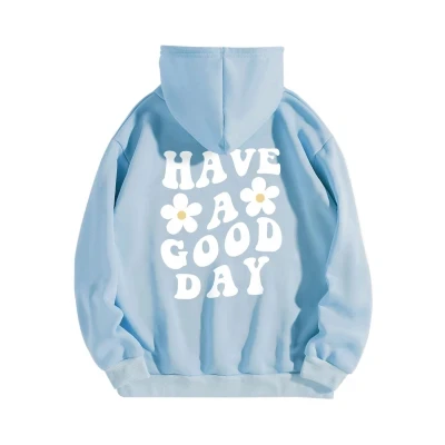 Cioatin Women’s Y2K Slogan Letter Graphic Oversized Aesthetic Hoodie Drop Shoulder Fleece Hooded Sweatshirt Pullover